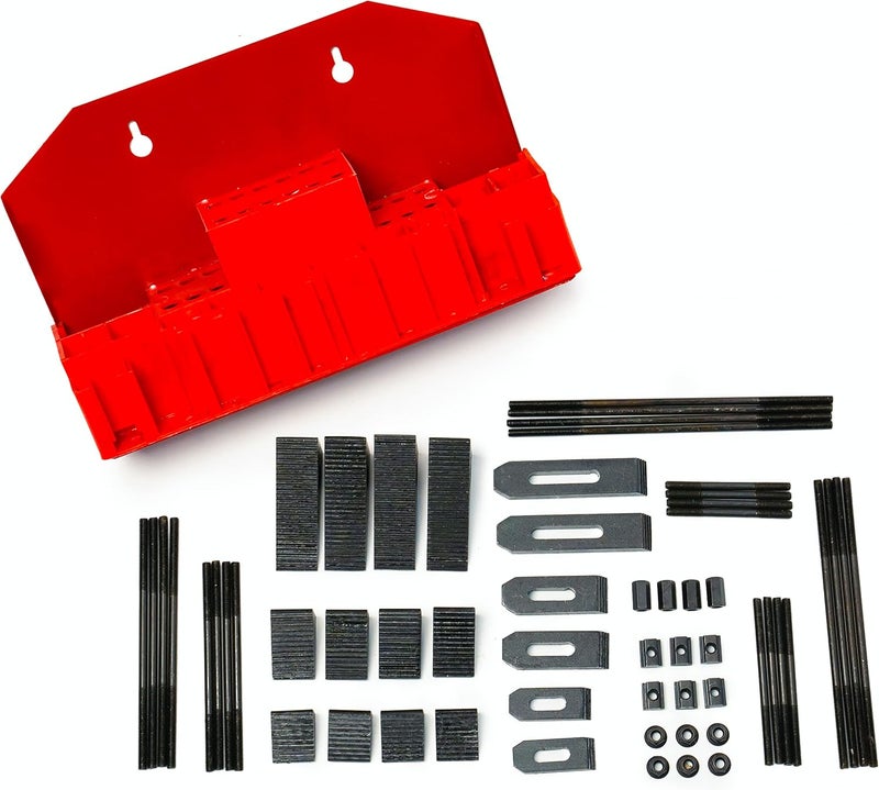 LLDSIMEX 52Pc T-Slot Clamping Kit Mill Machinist Set Table Slots: M8 - Image 4
